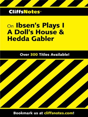 cover image of CliffsNotes on Ibsen's A Doll's House & Hedda Gabler
